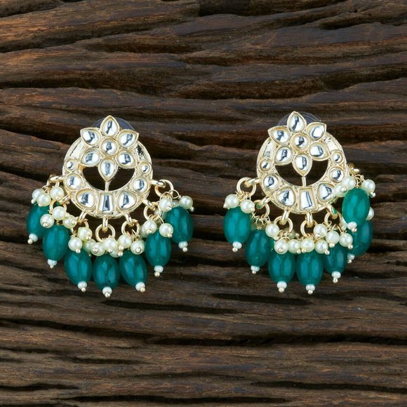 Jewelry - Indo-Western Chand Earring With Moti Work